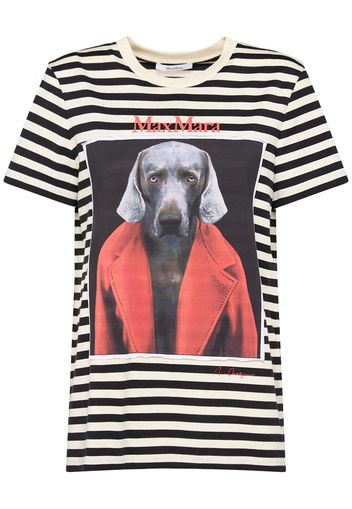 Rosso Printed Striped Jersey T-shirt