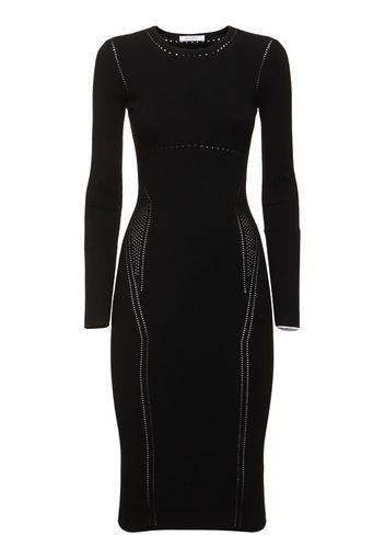 Comica Long Sleeved Jersey Midi Dress