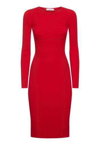 Comica Long Sleeved Jersey Midi Dress