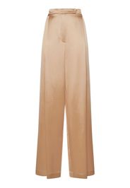 Fiesta Silk Satin Slit Wide Pants