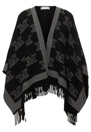 Frine Logo Jacquard Wool Cape