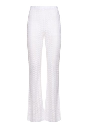 Solid Lace Flared Pants