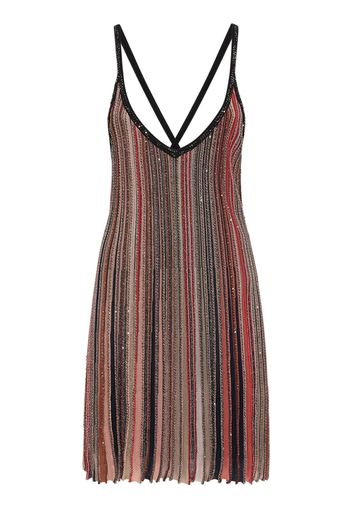Sequined Knit Sleeveless Mini Dress