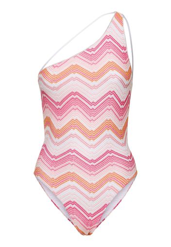 Lurex Printed One Piece Swimsuit