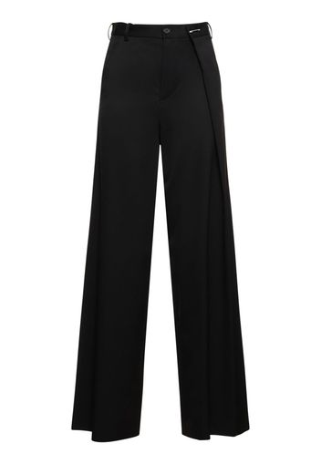 Wool Blend Wide Pants