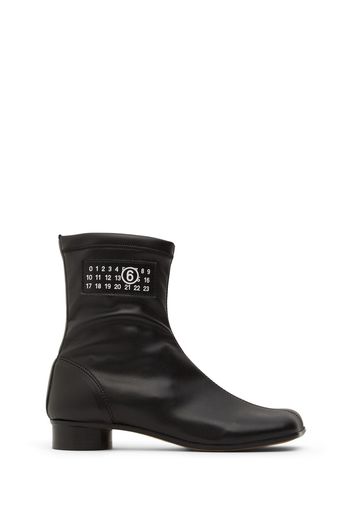 Faux Leather Ankle Boots W/logo