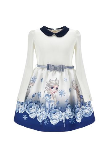 Elsa Print Poly Dress W/bow Appliqué