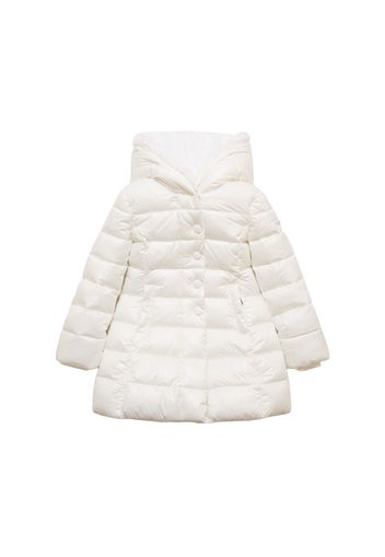 Hooded Poly & Faux Fur Puffer Jacket