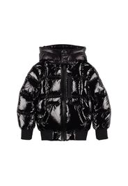 Nylon Laqué Down Bomber Jacket