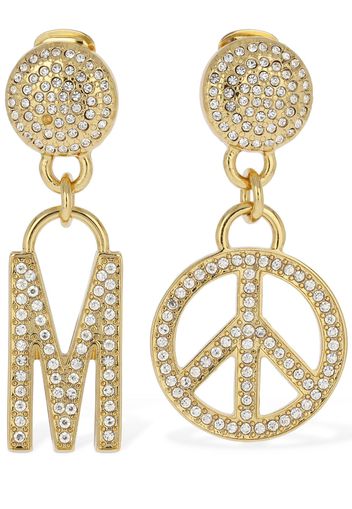 Moschino Crystal Mismatched Earrings