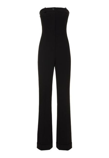 Stretch Crepe Strapless Corset Jumpsuit