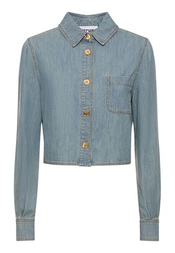 Cotton Chambray Cropped Shirt