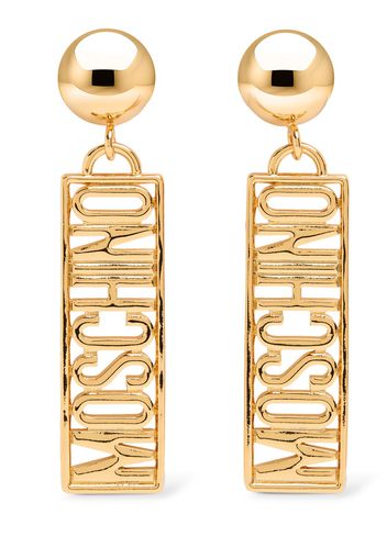 Plate Logo Drop Earrings