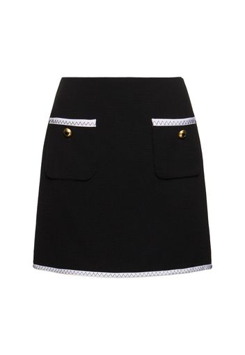 Viscose Crepe Mini Skirt