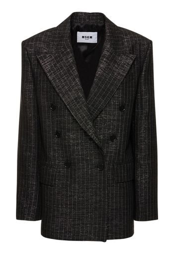 Double Breasted Wool Blend Jacket