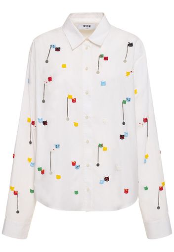 Embellished Cotton Poplin Shirt