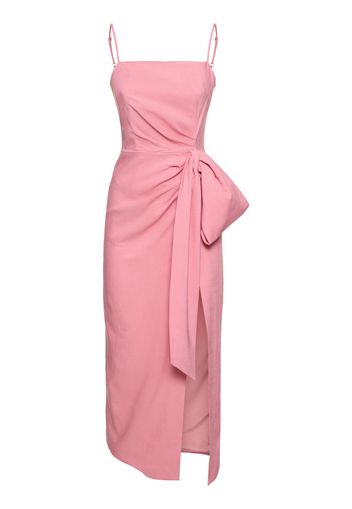 Viscose Blend Midi Dress W/bow