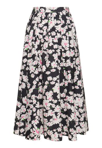 Printed Cotton Midi Skirt