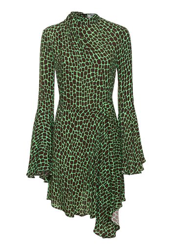 Printed Viscose Mini Dress