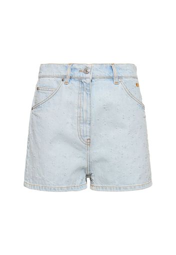 Cotton Denim Shorts