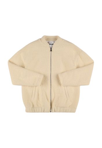 Bouclé Bomber Jacket