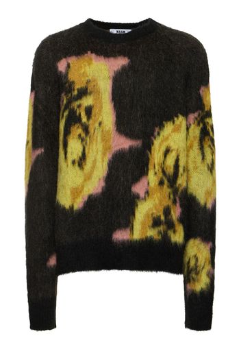 Macro Pixel Brushed Knit Sweater