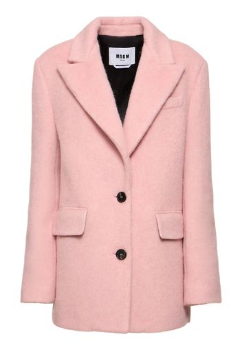 Single Breast Wool Blend Short Coat