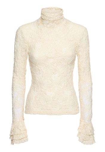 Openwork Long Sleeve Top