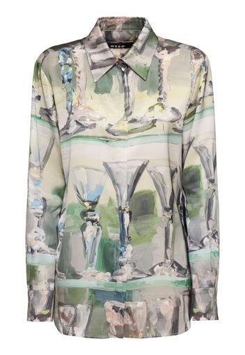 Printed Satin Shirt