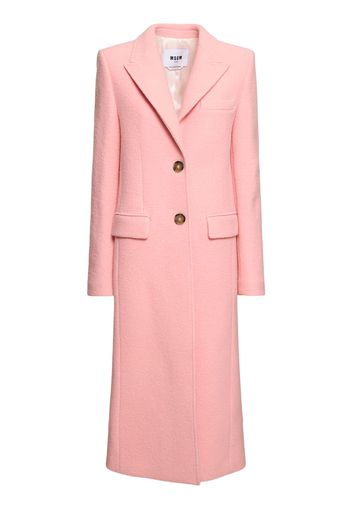 Wool Felt Single Breast Long Coat