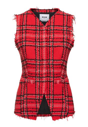 Tartan Cotton Tweed Vest