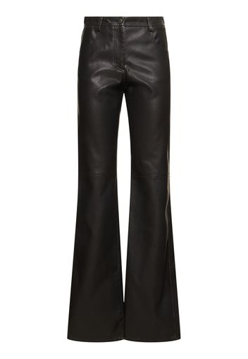 Faux Leather Flared Pants