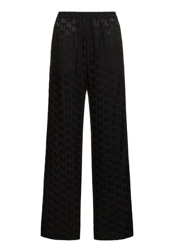 Monogram Fluid Viscose Straight Pants