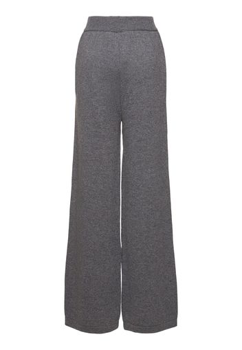 Wool Blend Knit Wide Sweatpants