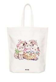 Maxi Graphic Printed Canvas Tote Bag