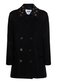 Wool Blend Felt Embellished Short Coat