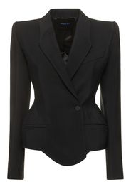 Heavy Fluid Viscose Fitted Jacket