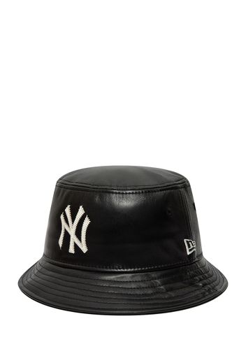 New York Yankees Mlb Leather Bucket Hat