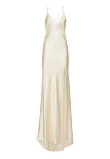 Katie Satin Silk Long Gown