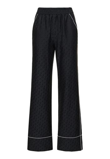 Silk Blend Jacquard Pajama Pants