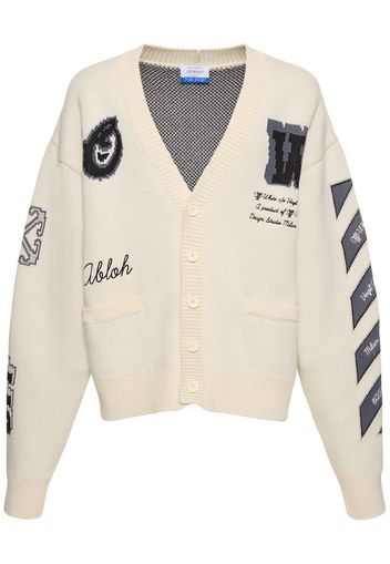 Wool Blend Varsity Cardigan