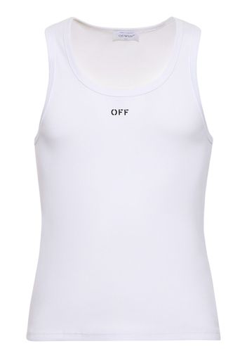 Off Stamp Cotton Blend Tank Top