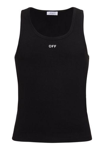 Off Stamp Cotton Blend Tank Top