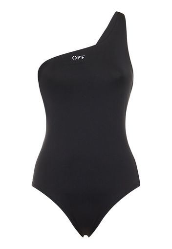 Off Stamp Lycra One-piece Swimsuit