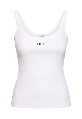 Off Stamp Cotton Blend Tank Top