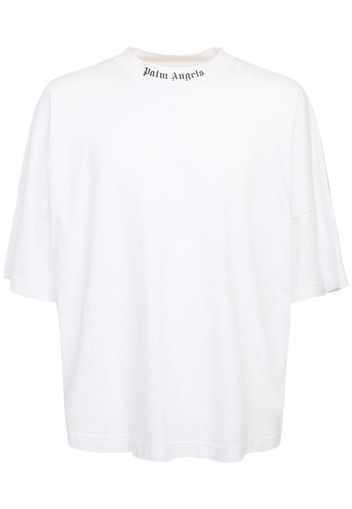 Logo Print Over Cotton Jersey T-shirt