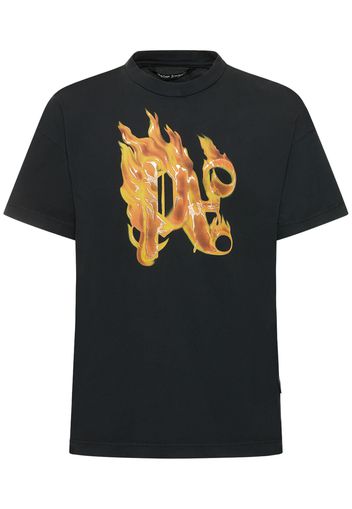 Burning Monogram Cotton T-shirt