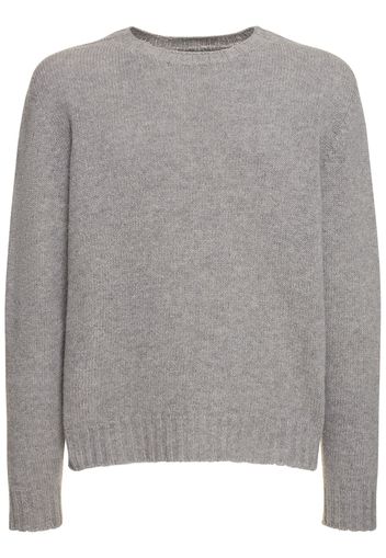 Curved Logo Wool Blend Sweater