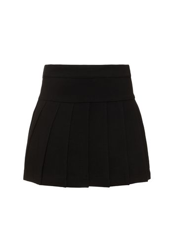 Monogram Pleated Cotton Skirt