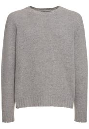 Curved Logo Wool Blend Sweater